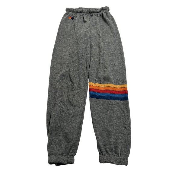 Aviator Nation Rainbow Stitch Sweatpants in Heather - Picture 1 of 7
